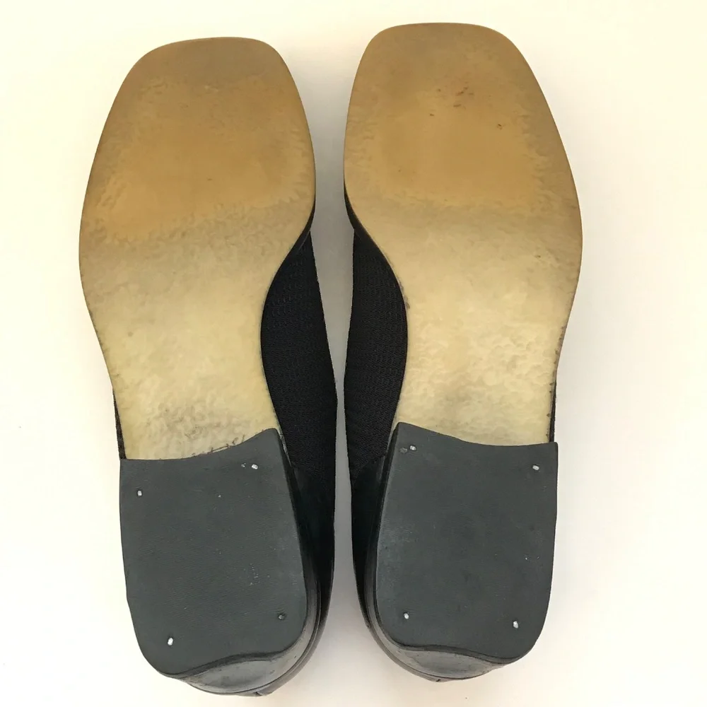 DONALD J. PLINER Black Loafer Chunky Heel Square Toe Women’s Size 6.5
